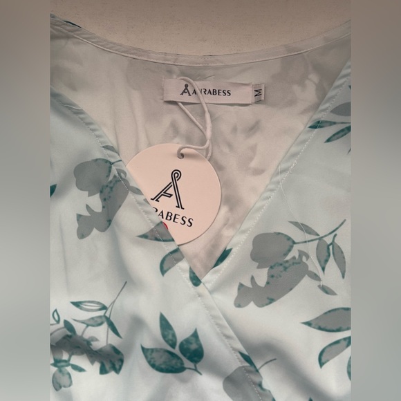 ANRABESS Floral Print Kimono Wrap V-Neck Maxi Dress Size M - Picture 11 of 11